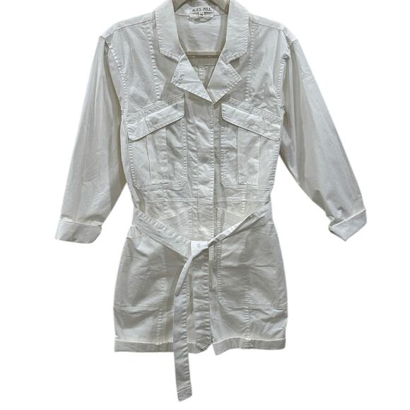 Alex Mill Expedition Romper Shorts In White - Picture 9 of 10